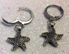 ORECCHINI EARRINGS UOMO DONNA CERCHI CIONDOLO STELLA MARINA STARFISH UNISEX