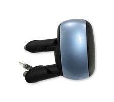 Fiat Doblo MK1 (2001 - 2010) Lato Sinistro Porta Regolabile Manuale Specchio Grigio-Blu