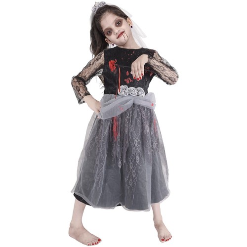 Bambine sposa zombie halloween - sposa,