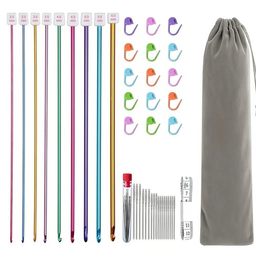 Aluminum crochet hook set - hook, 11