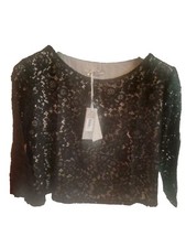 Maglia Donna nera in pizzo