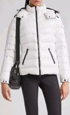 Moncler Bady Giubbotto Puffer bianco giacca donna TG1 piccolo con cappuccio nuovo con etichette $1870 