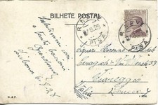 1928 ANNULLO R.N. PISA SU CARTOLINA DI LISBONA X VIAREGGIO