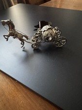 Scultura Argento 800 La Carrozza Di Cenerentola 