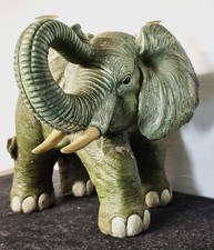 Scultura elefante in vetroresina – Tavolino con piano in cristallo – Anni ‘80