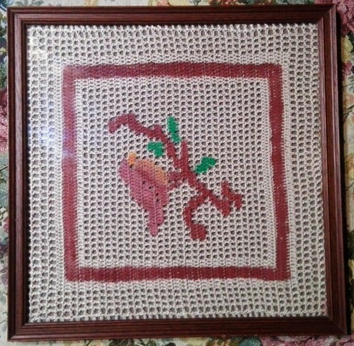 Quadro uncinetto fatto - quadro,