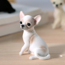 Statua cane mini animale modello chihuahua simulazione 2,3" decorazione scrivania