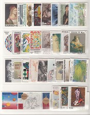 FRANCIA RACCOLTA FRANCOBOLLI 32  QUADRI DIVERSI STUPENDA REGALO PER Amante Arte