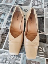 Scarpe Gritti pelle beige tacco medio chic taglia 40