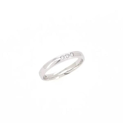 Anello fedina tre diamanti oro - anello,