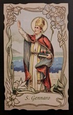 A2  Santino Holy Card  SAN GENNARO NAPOLI 