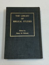 The Library of Biblical Studies Harry M Orlinsky Hebrew Language 1969 Religion