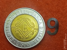 moneta 500 Lire 1893-1993