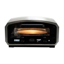 R.G.V. Forno Pizza Vulcano 33cm Piatto Girevole 450°C Touchscreen Silver/Nero