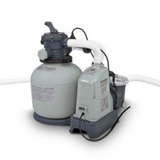 Pompa filtraggio a sabbia + generatore di  cloro 6000 litri INTEX 28676