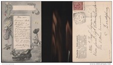 51) ILLUSTRATA VIAGGIATA 1905 AUGURALE TAVOLOZZA