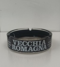 Posacenere Vintage Vetro Vecchia Romagna Etichetta Nera Brandy Breweriana 