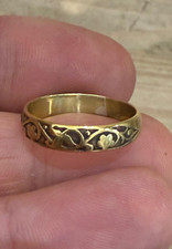 Raro e prezioso anello in argento dorato al mercurio di fine '700_Epoca Impero