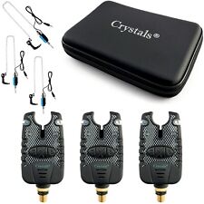 Allarme morso pesca carpa e set scambista illuminato. LED blu, volume, tono, custodia