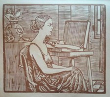 MARIO VELLANI MARCHI  XILOGRAFIA ORIGINALE MODENA EMILIA RARA NELLO STUDIO 1925