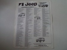 advertising Pubblicità 1986 JEEP CJ7 LAREDO/RENEGADE/CHEROKEE CHIEF/LAREDO