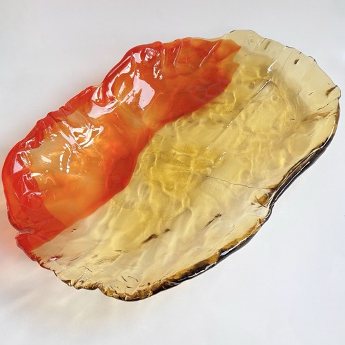 Scultura vassoio vetro - , di