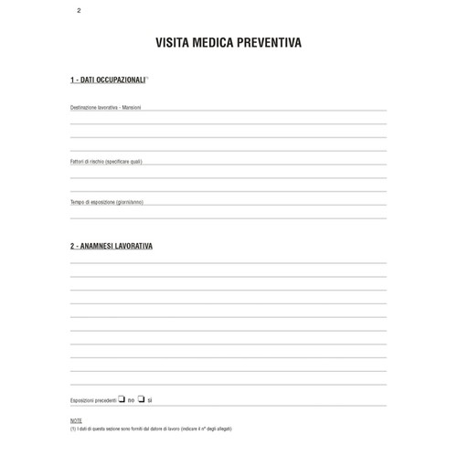 Cartella sanitaria rischio - cartella,