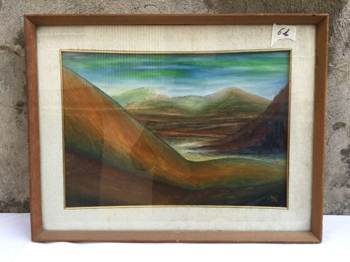 Dipinto olio tela paesaggio - su,