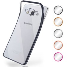 Custodia per Samsung Galaxy A5 2015 silicone custodia protettiva trasparente cromata case