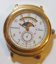Bulova quartz vintage Calendar fase lunare moonphase Swiss Made (Top running)