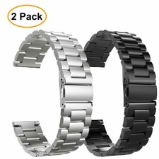 2PCS Metal Strap Watchband For