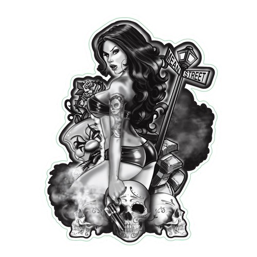 Adesivo pin girl lethal - adesivo, up