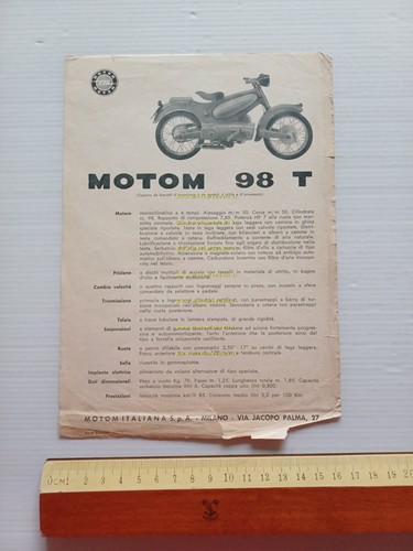 Motom 1956 depliant - motom,