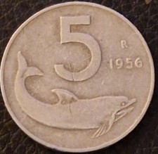 ITALIA MONETA 5 Lire 1956