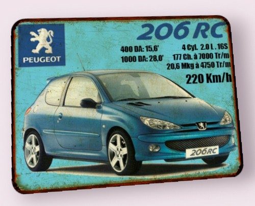 Plaque métal vintage peugeot - plaque,