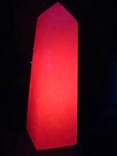 Pink mangano calcite tower! Uv