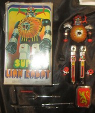 ROTTAME Super Lion Robot MADE IN HONG KONG CHOGOKIN VINTAGE KO Daltanious recupe