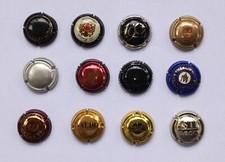 12 tappi capsule spumante vino frizzante champagne bevande birra vintage lotto B
