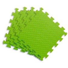 Maxi Tappeti Puzzle per Bambini in Eva cm. 120x120 Set 4 Verde Lime EVA-MAT