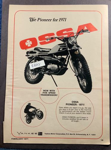 Pubblicità epoca moto ossa - pubblicità, d'epoca