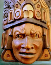 MASCHERA MAYA IN LEGNO 28X15X6