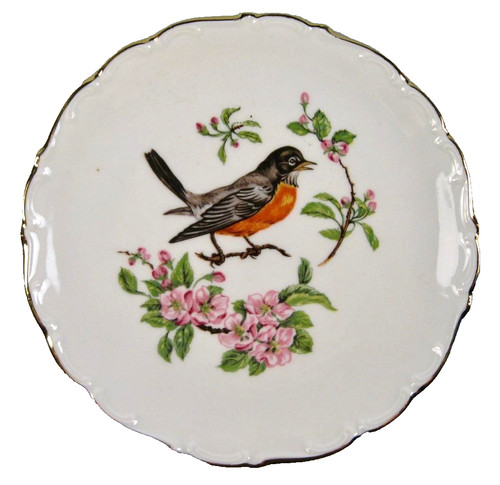 Piatto decorativo merlo - , su
