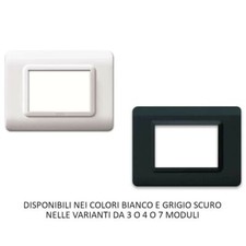 PLACCHE AVE TECN.44 DOMUS E TEKLA DA 3 O 4 O 7 MODULI PLASTICA BIANCO E GRIGIO