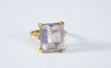 Anello oro Giallo  18 kt  Con Grande Ametista Centrale 