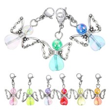  9 Pcs Ciondolo Angelo Charm Cuore Metallico Ciondoli Fai -da -te