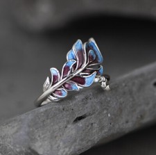 Anello Cloisonné I05 Piuma Di