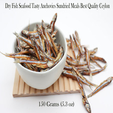 Spratti Salati Essiccati al Sole Acciughe Frutti di Mare 100% Alta Qualità Ceylon Pesce Secco 150g