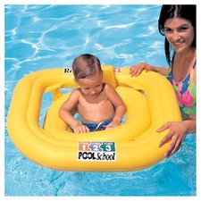 SALVAGENTE GONFIABILE BAMBINO NEONATO MARE CON MUANDINA E SCHIENALE 79 X 79 CM