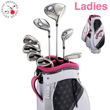 Callaway Ladies Solaire Club Set Rosa DR/5W/6H/7-SW/PT 8p Set Carrello Borsa Copricapo