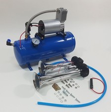 Doppio 2 Compatto Treno Bus Camion Aria Clacson Con 6 Litri 150 Psi Compressore